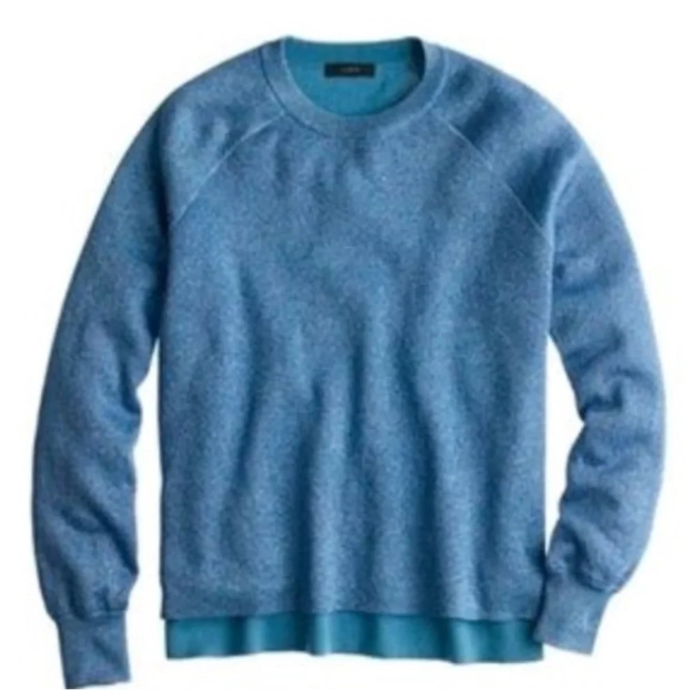 J. Crew Metallic Blue Crewneck Sweater Size Small